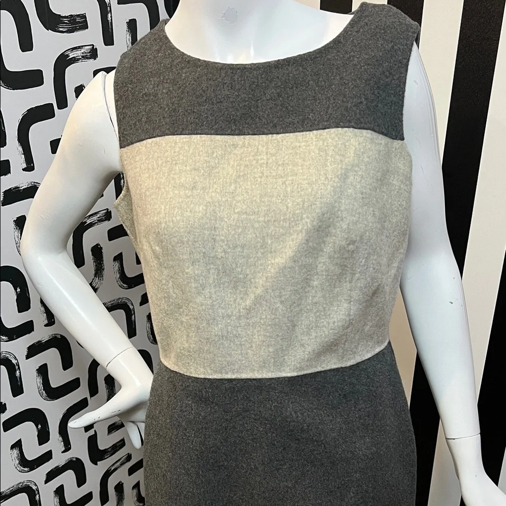 Talbots Two-Tone Black and Cream Midi Dress